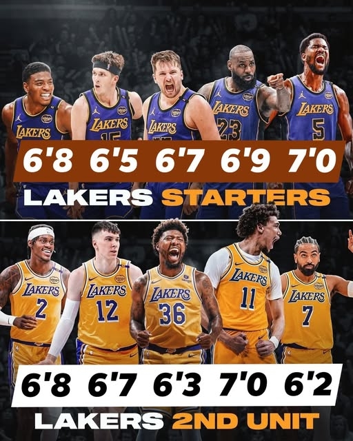 体育直播-体型劣势得到改善？湖人潜在首发阵容平均身高6尺8 替补平均6尺6